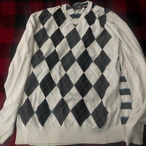XOXO White and Black Crewneck Sweater